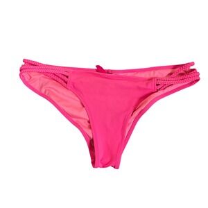 Victoria's Secret Swim Bikini Bottoms size Small Braided Sides Cheeky Vacation